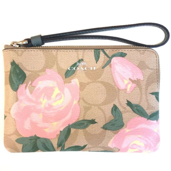 Coach Wristlet: Floral - Picture 1 of 4